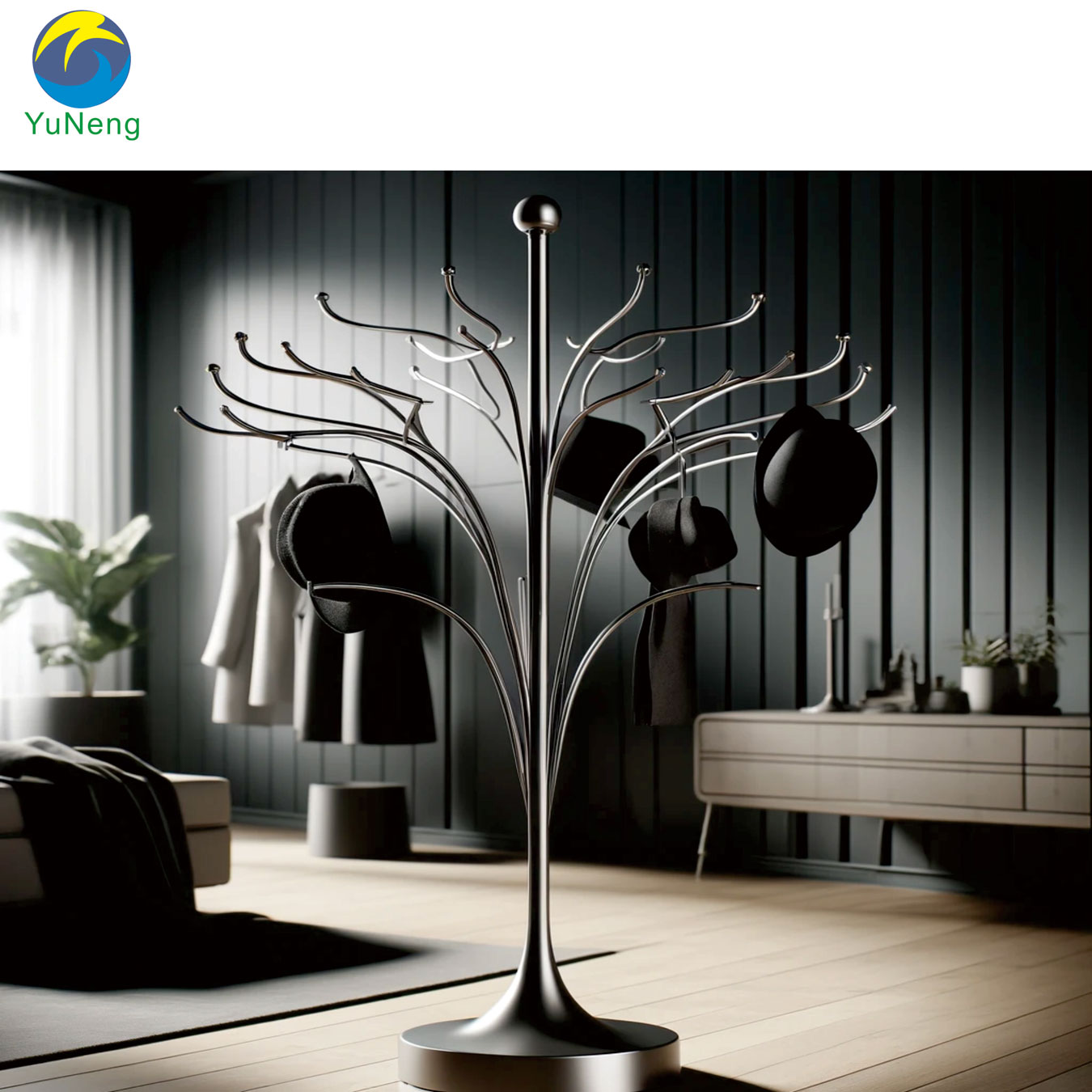 Support d'entrée pour arbre à chapeau et écharpe