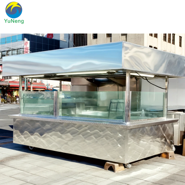 Outdoor kiosk booths with wheels easily movable